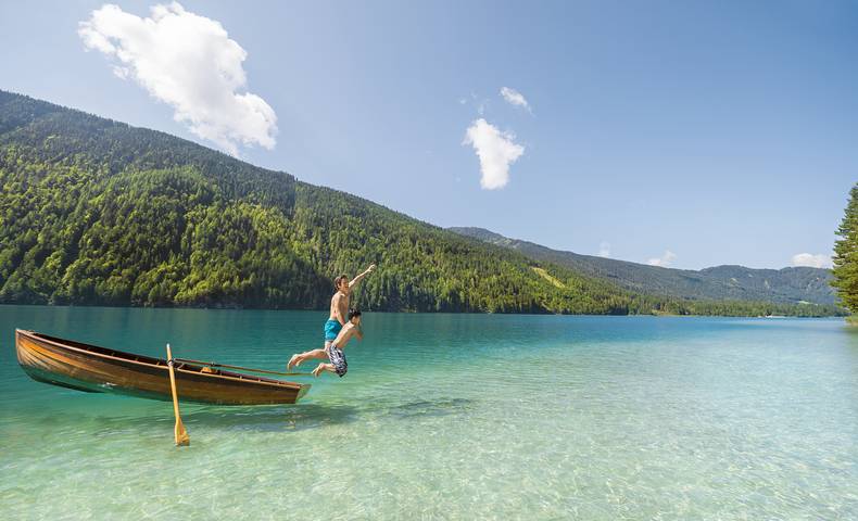 Badespaß am Weissensee