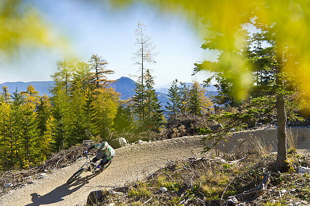 Mountainbike am Flow Country Trail 