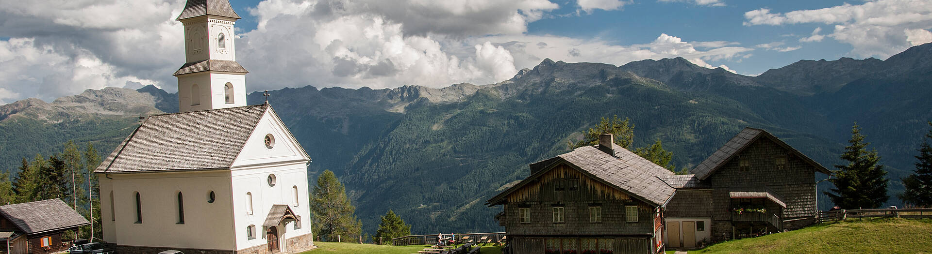 Rangersdorf mit der Wallfahrtskirche Marterle in der Nationalpark-Region Hohe Tauern