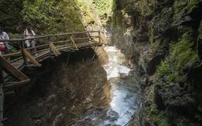 <p>Die wildromantische Raggaschlucht in Flattach in der Nationalpark-Region Hohe Tauern ist eine besondere Attraktion. Umgeben von Wasserfällen auf konstvoll angelegten Stegen eine Besonderheit durchwandern.</p>