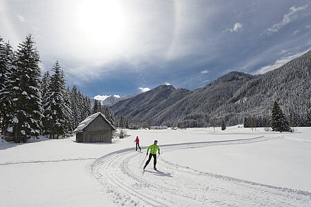 Cross-country skiing in the Carnica Region Rosental