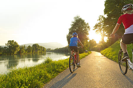 The Drau cycle path.