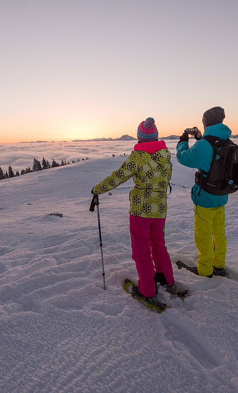 Schneeschuhandern Naturpark Dobratsch_Region Villach