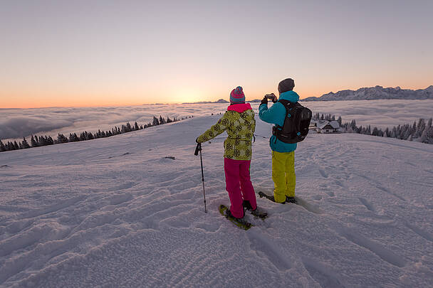 Schneeschuhandern Naturpark Dobratsch_Region Villach